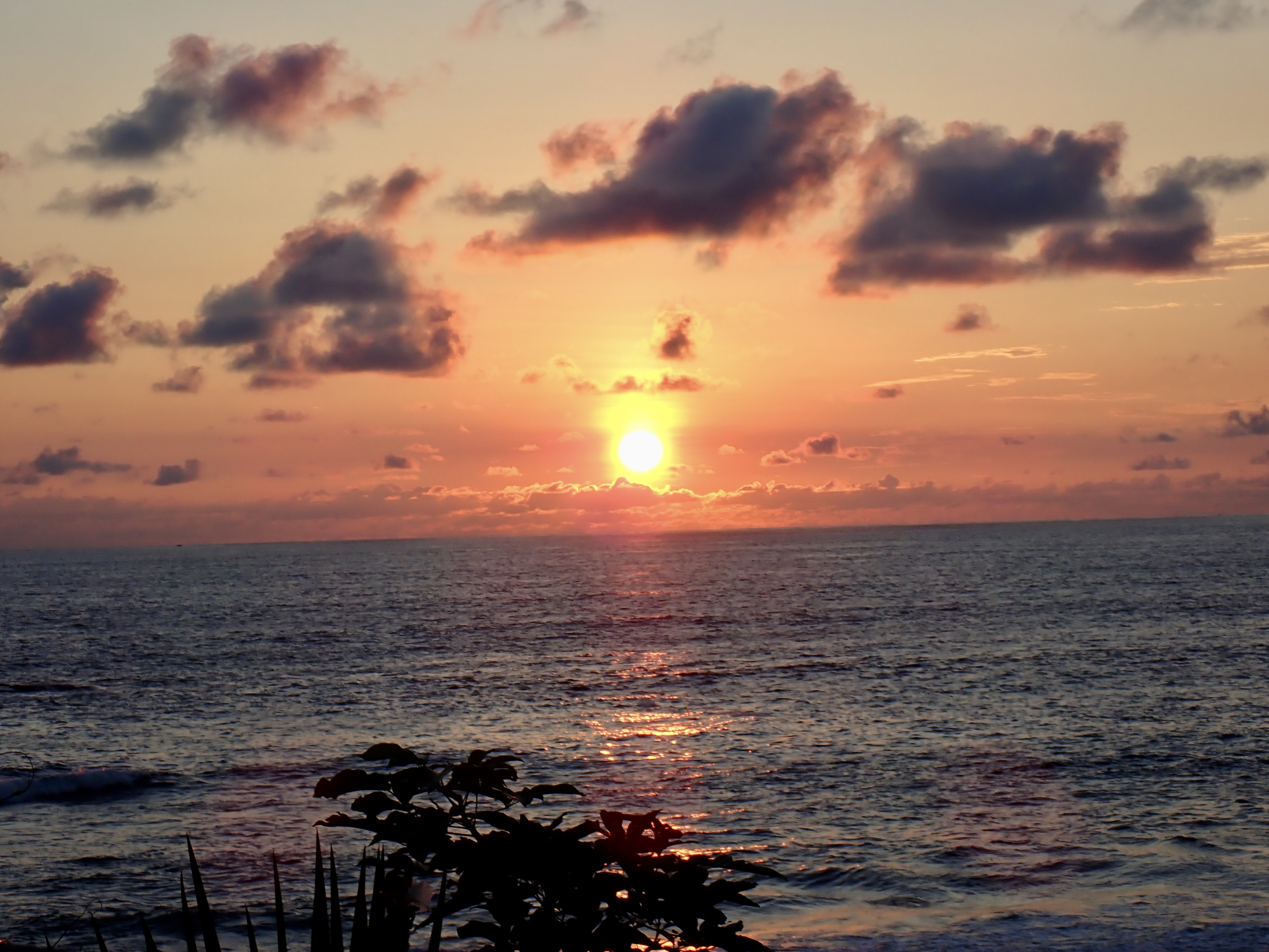 Coucher de soleil carte postale