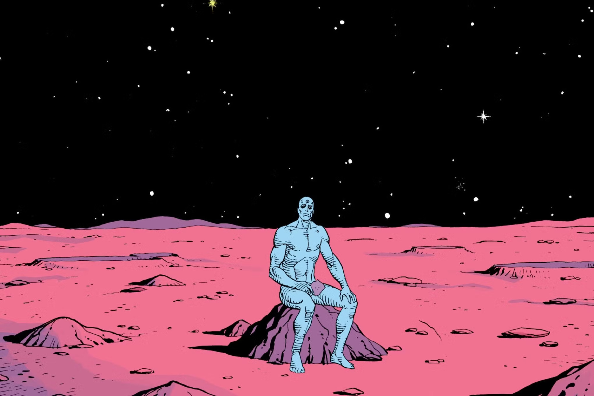 Dr Manhattan sur la lune