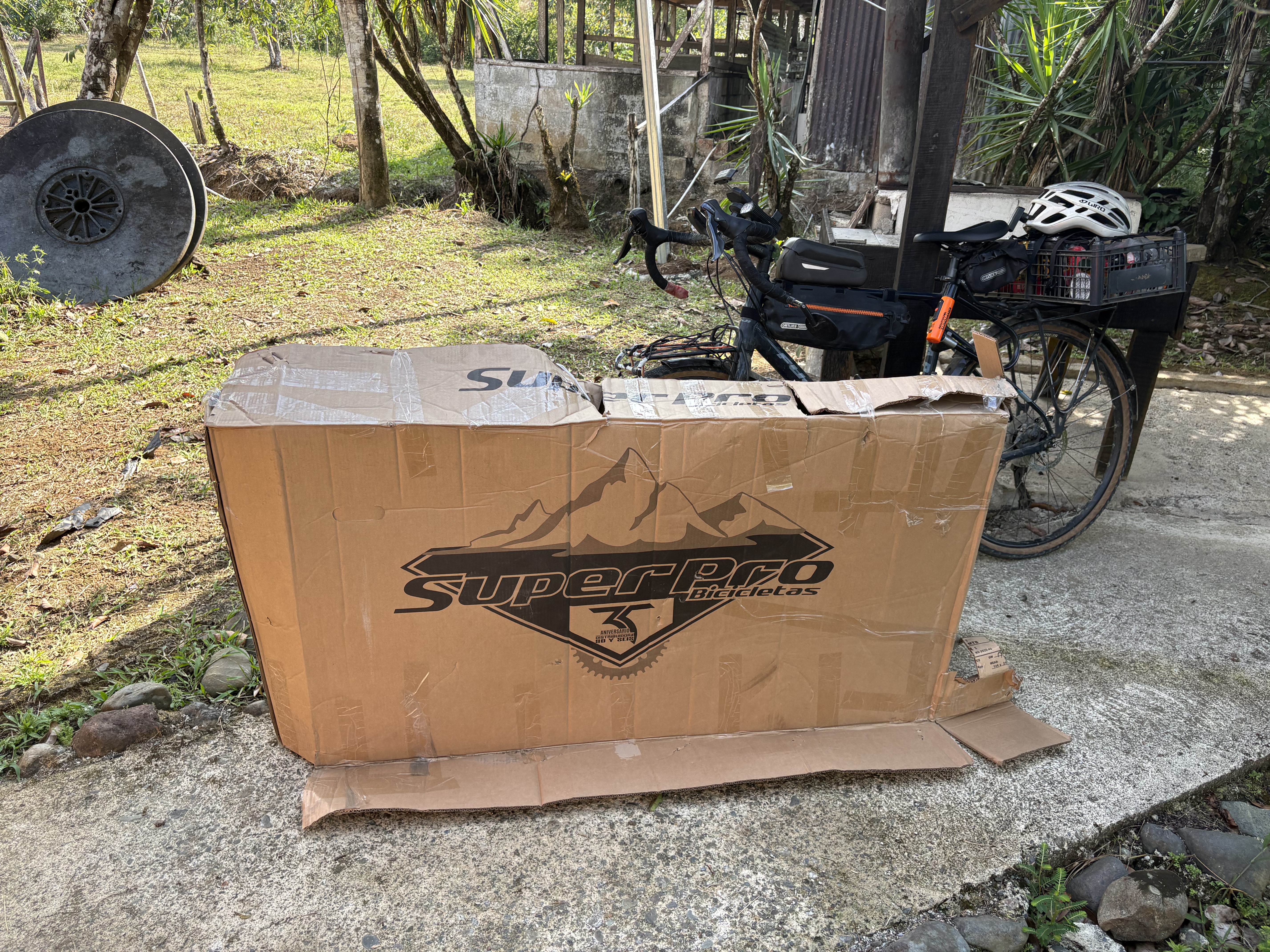 boîte de carton pour vélo